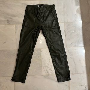 Reese Coated Mid Rise Ankle Straight, Size 4, Color Forest